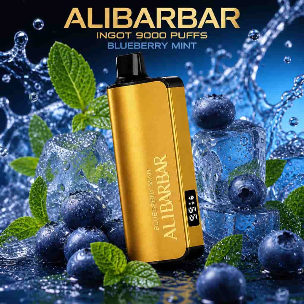 ALIBARBAR INGOT 9000 PUFFS-Blueberry Mint